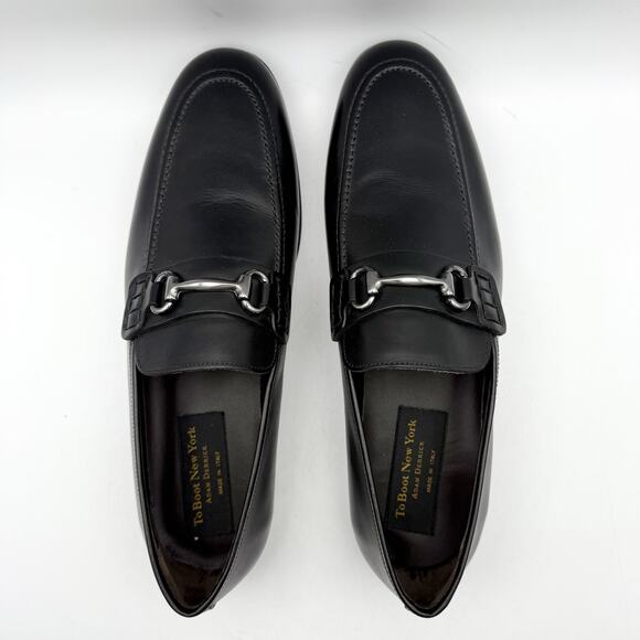 To Boot New York Mens Agostino Bit Loafer US 11.5 M EU 44.5 Black Leather NIB - Picture 11 of 13